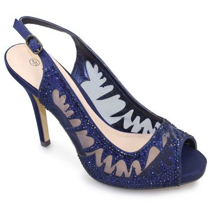 Flavia Mesh Sandal | Ladies Blue Heels