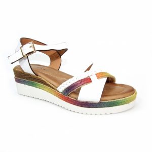 rainbow summer sandals, festival shoes, lunar